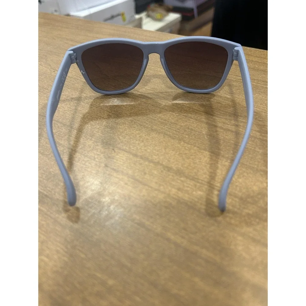Goodr Sunglasses Mens Purple Frame Gray Tinted Lens Square Lightweight Plastic